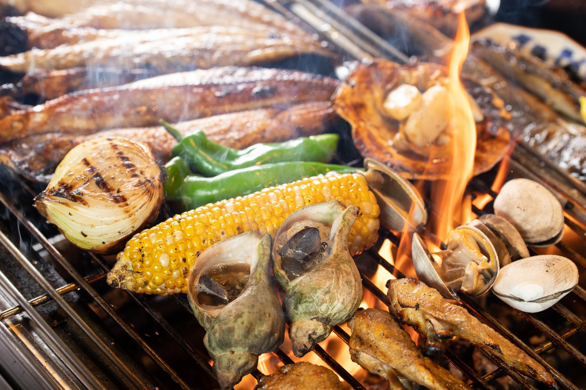 ガス 焼鳥台 牡蠣小屋 魚介 海鮮 網磯焼 牛串 とうもろこし あぶり 炉端干物 ガス 焼鳥台 牡蠣小屋 魚介 海鮮 網磯焼 牛串 とうもろこし あぶり